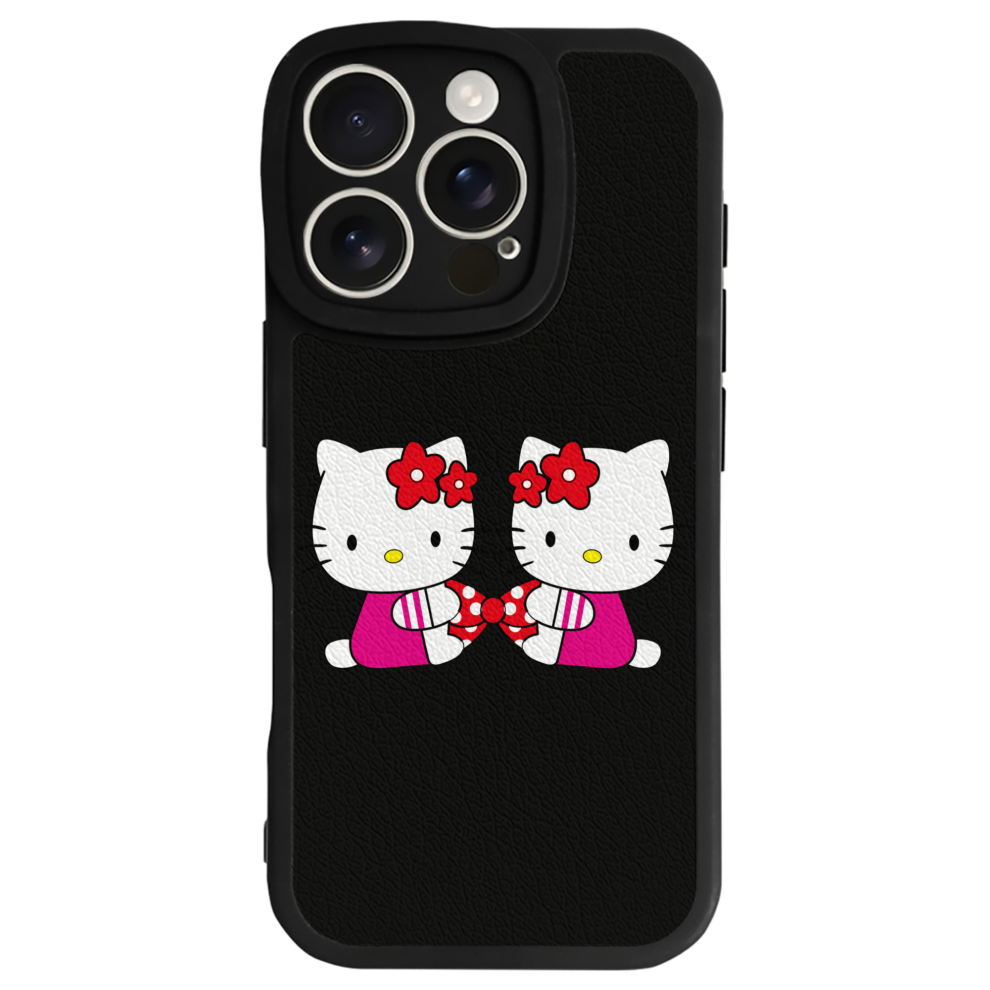 （画像用） Hello Kitty ハローキティ 【iPhone 16シリーズ対応】シリコンスマホケース（レザー調） 材質：シリコン